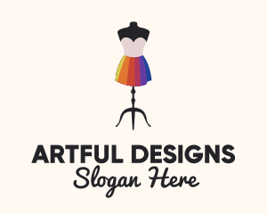 Rainbow Dress Designer logo design