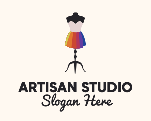 Atelier - Rainbow Dress Designer logo design