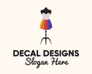 Rainbow Dress Designer logo design