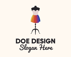 Rainbow Dress Designer logo design