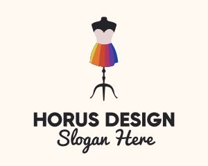 Rainbow Dress Designer logo design