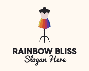 Lgbtq - Rainbow Dress Designer logo design