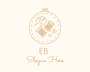 Etsy - Button Spool Sewing Fabric logo design