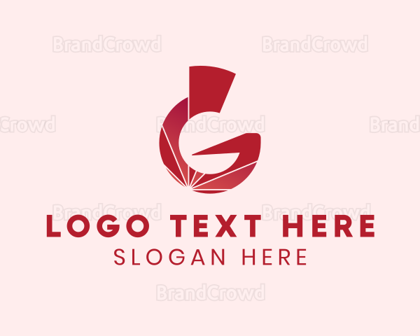 Red Rays Letter G Logo