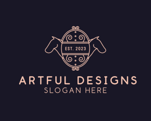 Luxury Horse Equestrian logo design