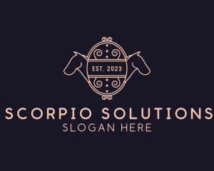 Luxury Horse Equestrian logo design