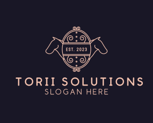 Luxury Horse Equestrian logo design