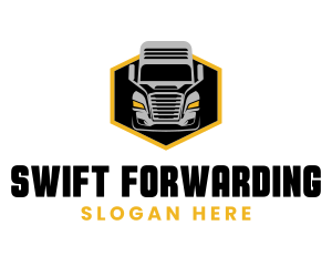 Transportation Logistics Truck logo design