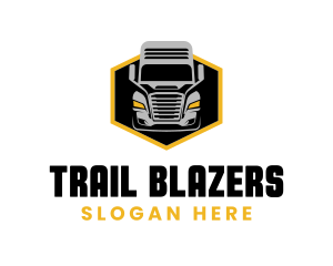 Transportation Logistics Truck logo design