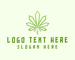 Weed - Modern Tech Marijuana logo design