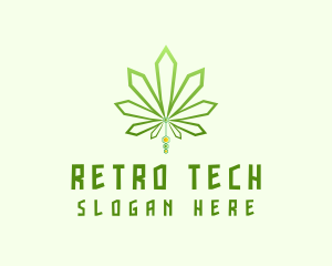 Modern Tech Marijuana logo design