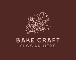 Spatula Flower Bakery logo design