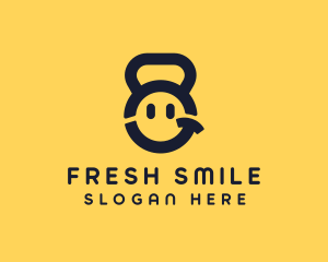 Kettlebell Fitness Smile logo design