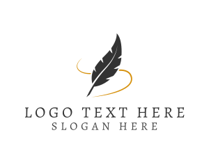 Publishing  Company - Feather Quill Author logo design
