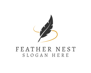 Feather Quill Author logo design