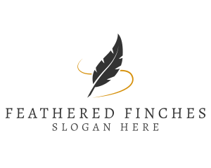 Feather Quill Author logo design