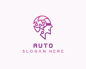 Artificial Intelligence Robot Logo