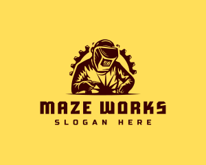 Welder Industrial Welding logo design