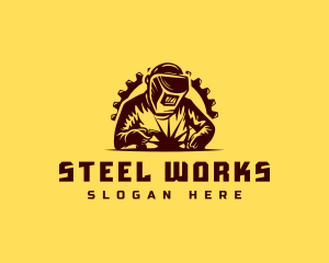 Welder Industrial Welding logo design