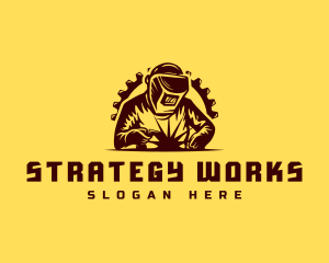 Welder Industrial Welding logo design