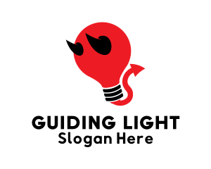 Demon Light Bulb logo design