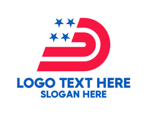 Republican - American Patriot Letter D logo design
