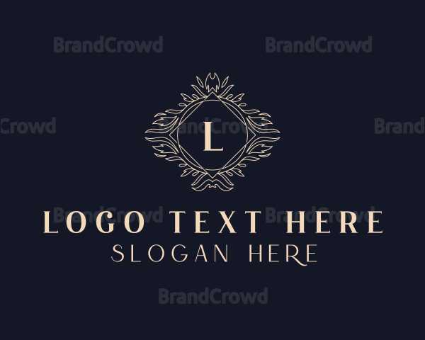 Wedding Planner Stylish Wreath Logo