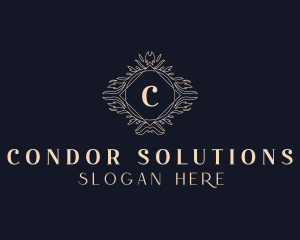 Wedding Planner Stylish Wreath logo design