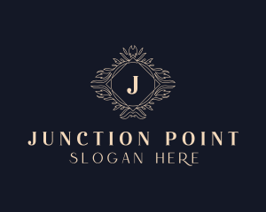 Wedding Planner Stylish Wreath logo design