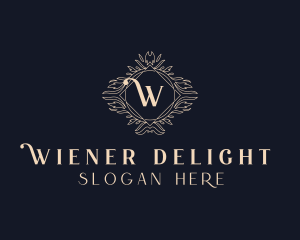 Wedding Planner Stylish Wreath logo design