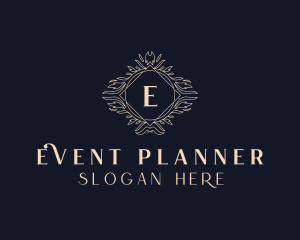 Wedding Planner Stylish Wreath logo design