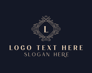 Salon - Wedding Planner Stylish Wreath logo design