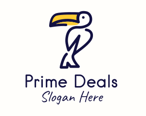 Amazon - Minimalist Perched Toucan logo design