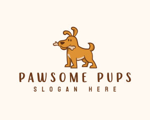 Cute Dog Puppy logo design