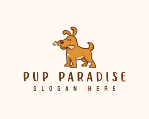 Cute Dog Puppy logo design