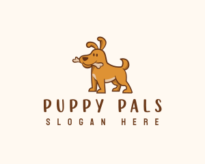 Cute Dog Puppy logo design