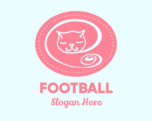Learning - Pink Sleepy Cat logo design