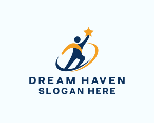 Human Star Goal logo design