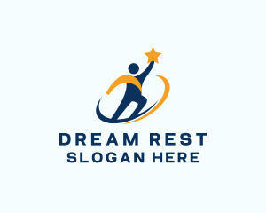 Human Star Goal logo design