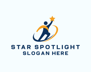 Human Star Goal logo design