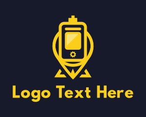Positioning - Yellow Pin Vaping logo design