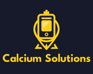 Yellow Pin Vaping logo design