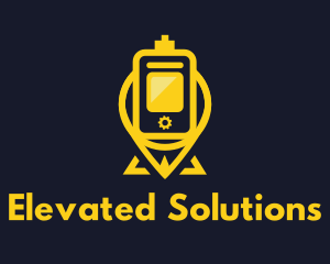 Yellow Pin Vaping logo design