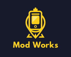 Mod - Yellow Pin Vaping logo design