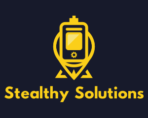 Yellow Pin Vaping logo design