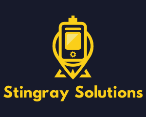 Yellow Pin Vaping logo design