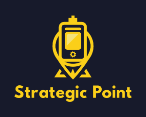 Positioning - Yellow Pin Vaping logo design