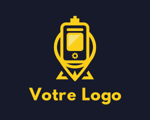 Positioning - Yellow Pin Vaping logo design