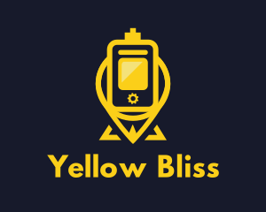 Yellow Pin Vaping logo design