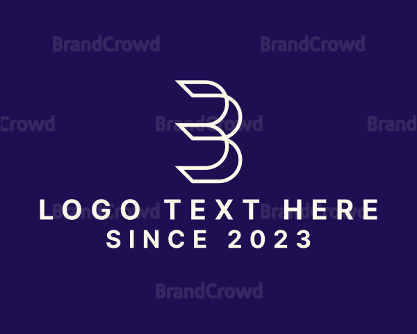 Simple Minimalist Letter B Logo
